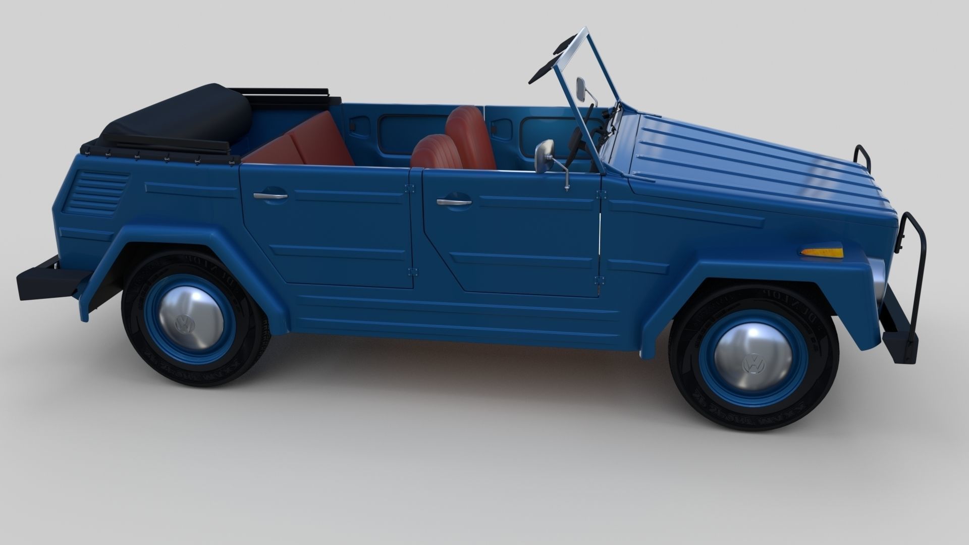 VW 181 Thing with interior 3D model_31