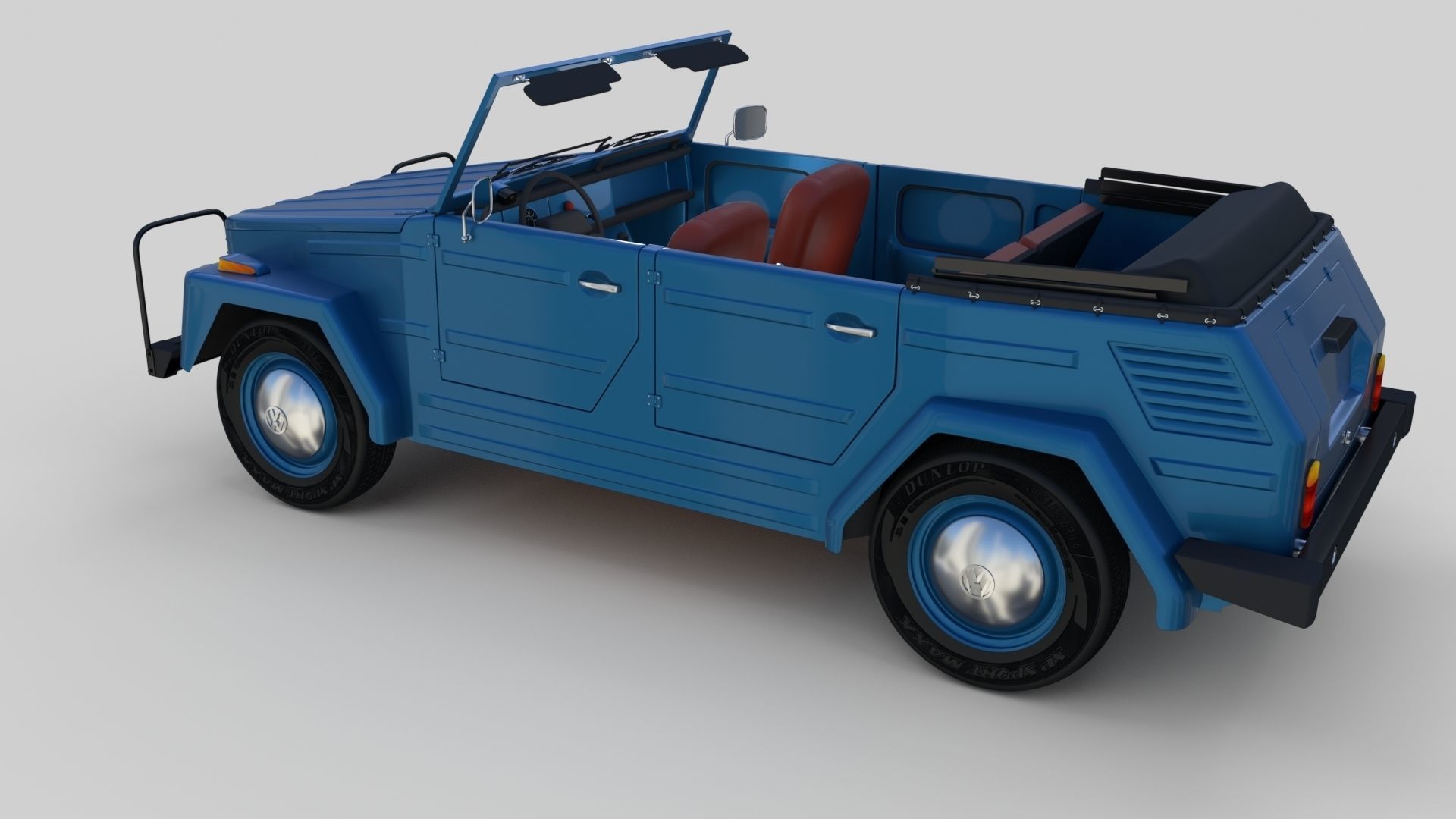 VW 181 Thing with interior 3D model_21