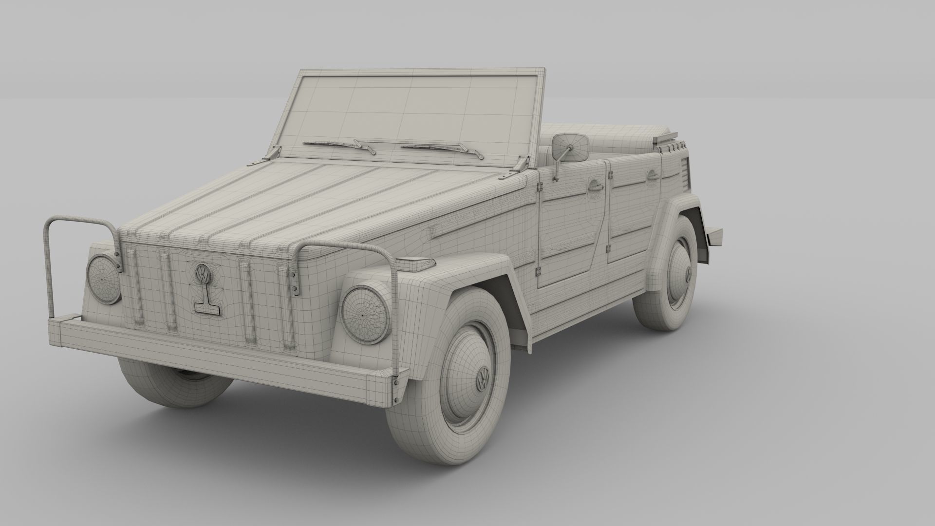 VW 181 Thing with interior 3D model_26