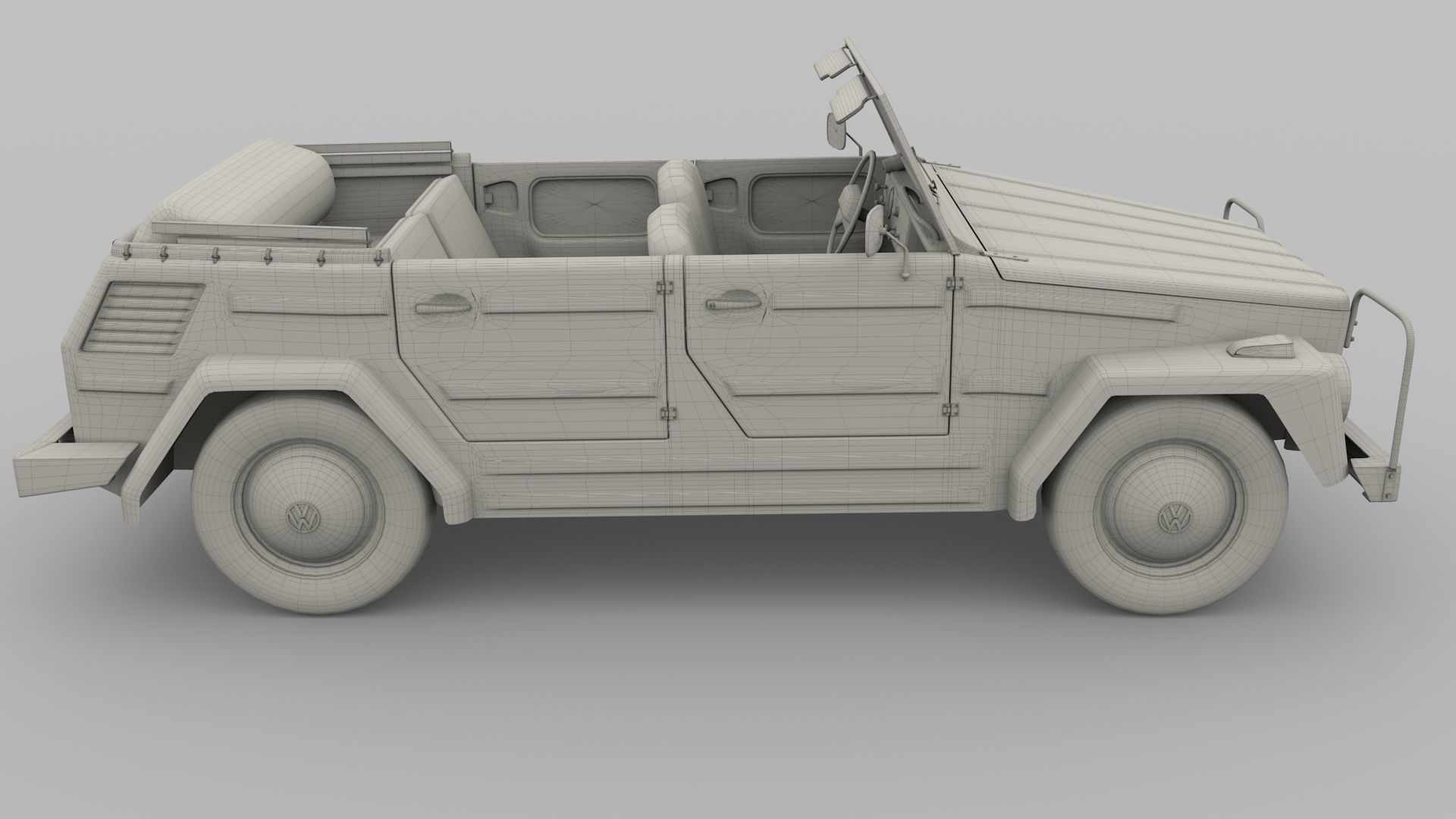VW 181 Thing with interior 3D model_39