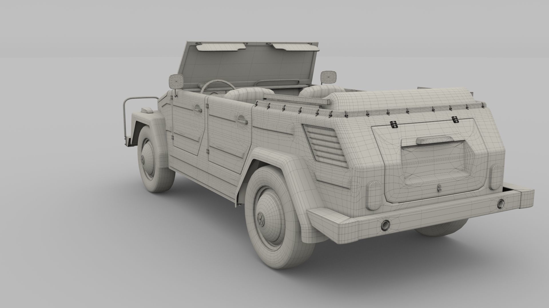 VW 181 Thing with interior 3D model_32