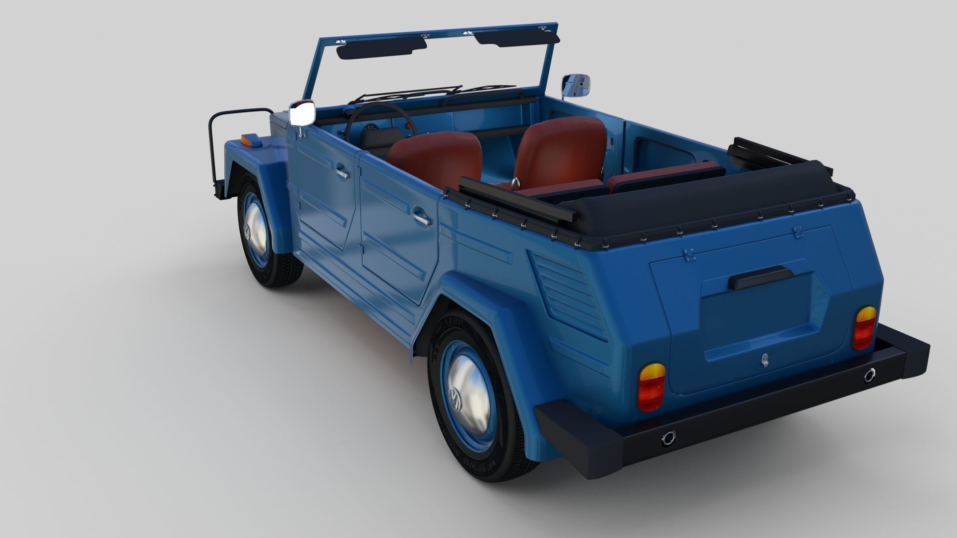 VW 181 Thing with interior 3D model_16