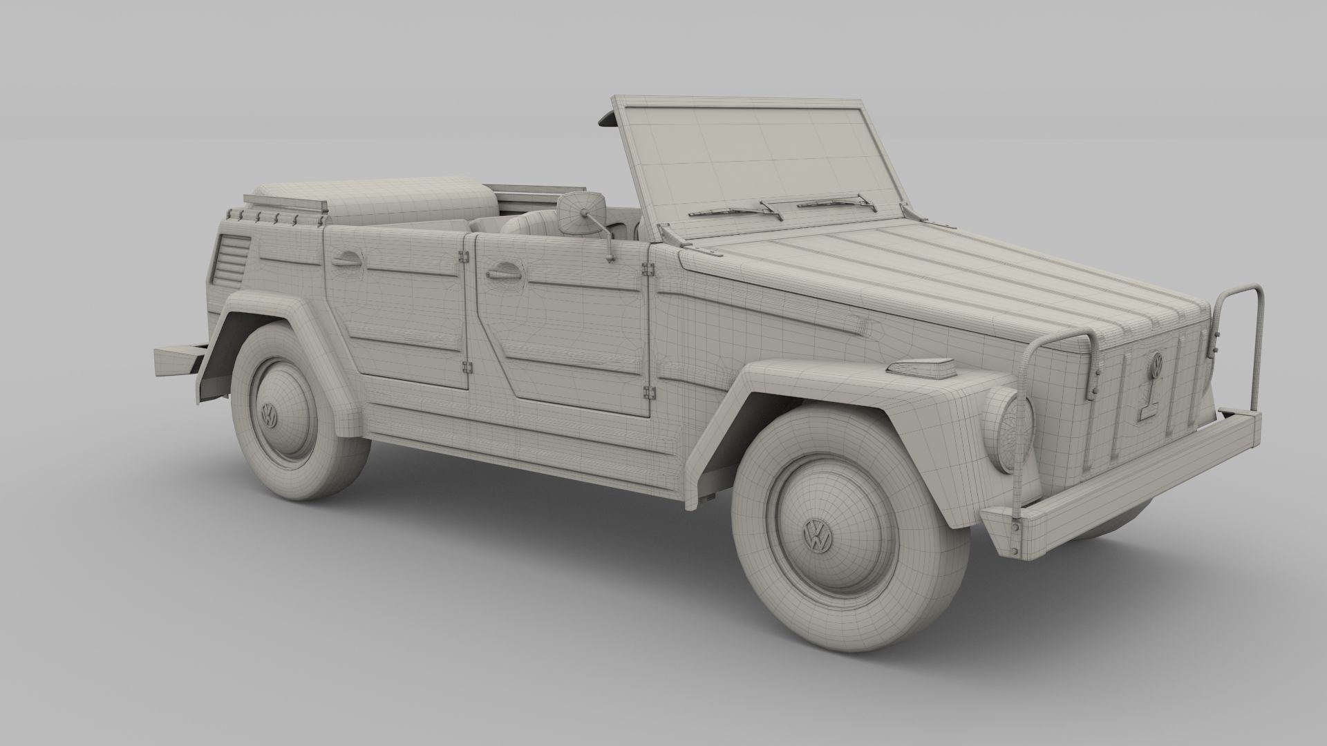 VW 181 Thing with interior 3D model_18