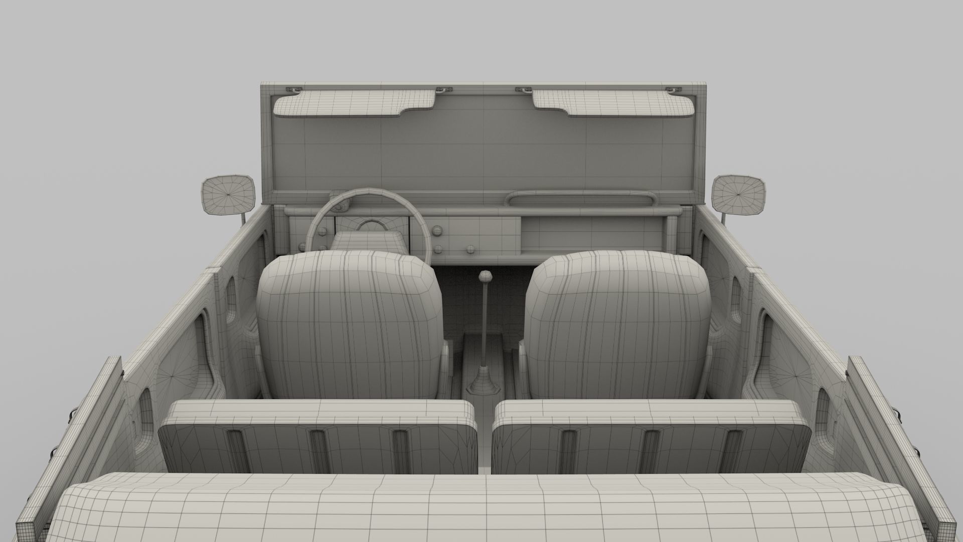 VW 181 Thing with interior 3D model_11
