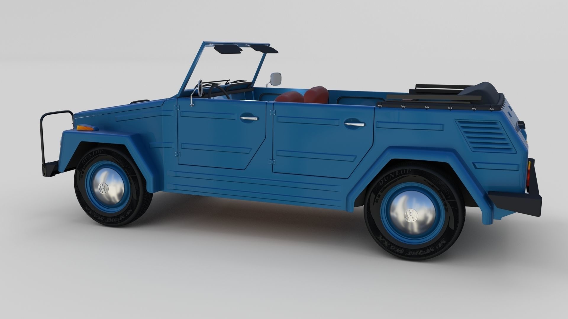 VW 181 Thing with interior 3D model_12