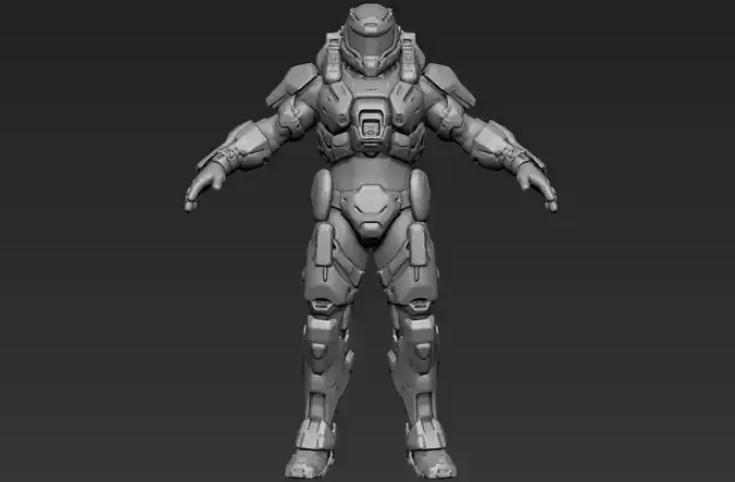 Sci-Fi Military Armour Basemesh 002 3D model