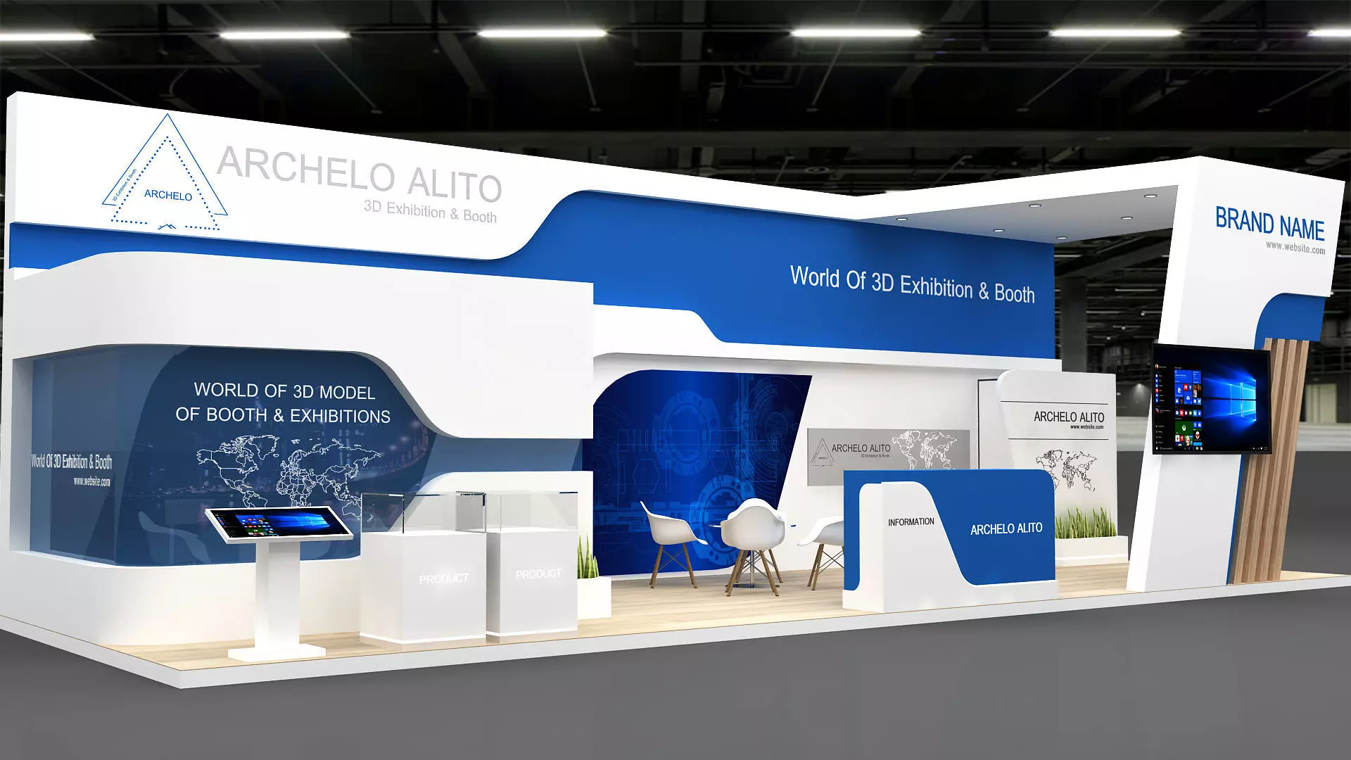 exhibition booth stall 3D model