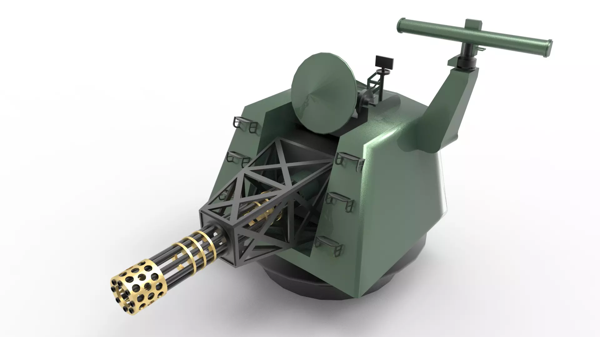 Goalkeeper CIWS Low-poly 3D model