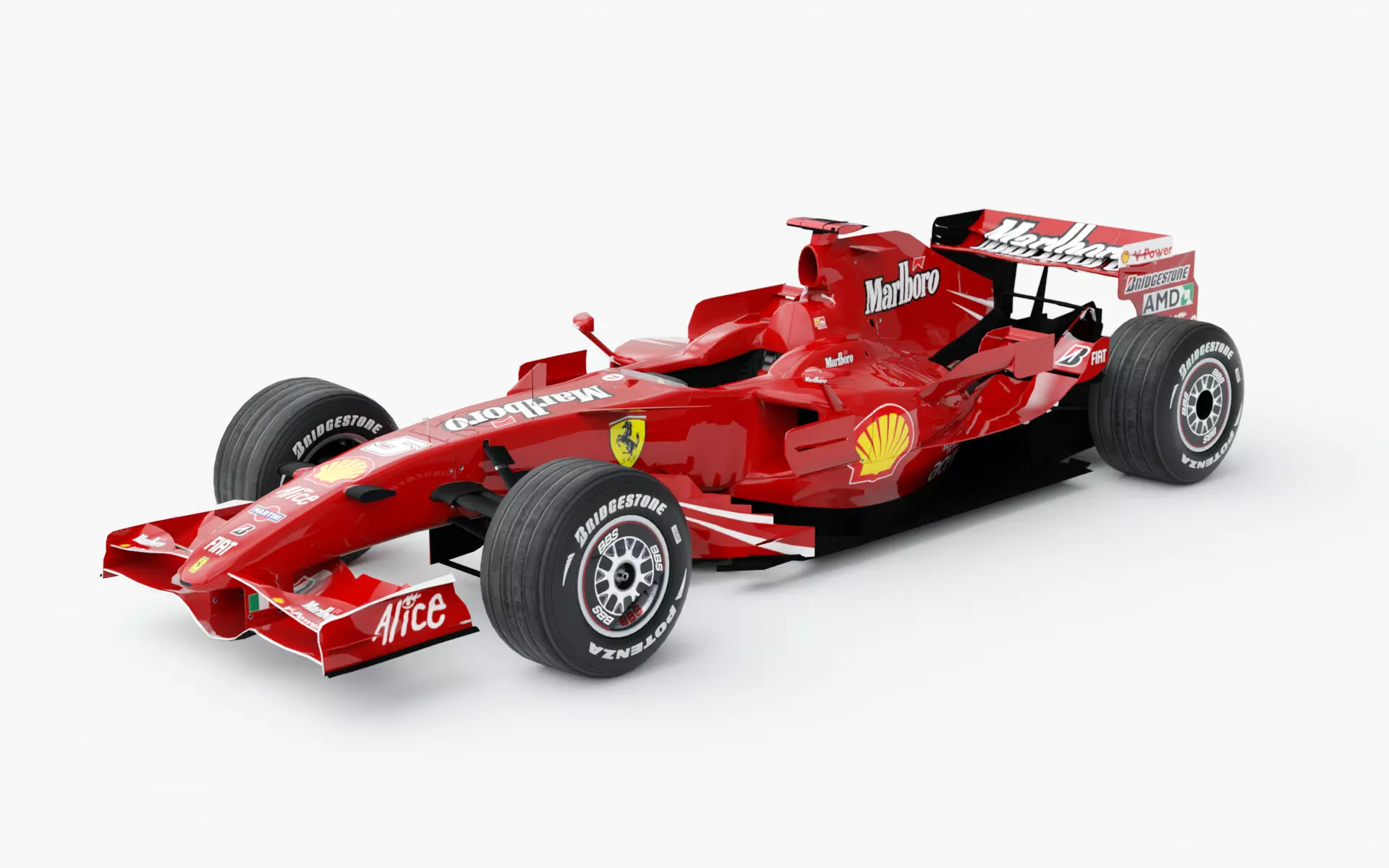 Ferrari 2007 Season F2007 F1 Car Free low-poly 3D model