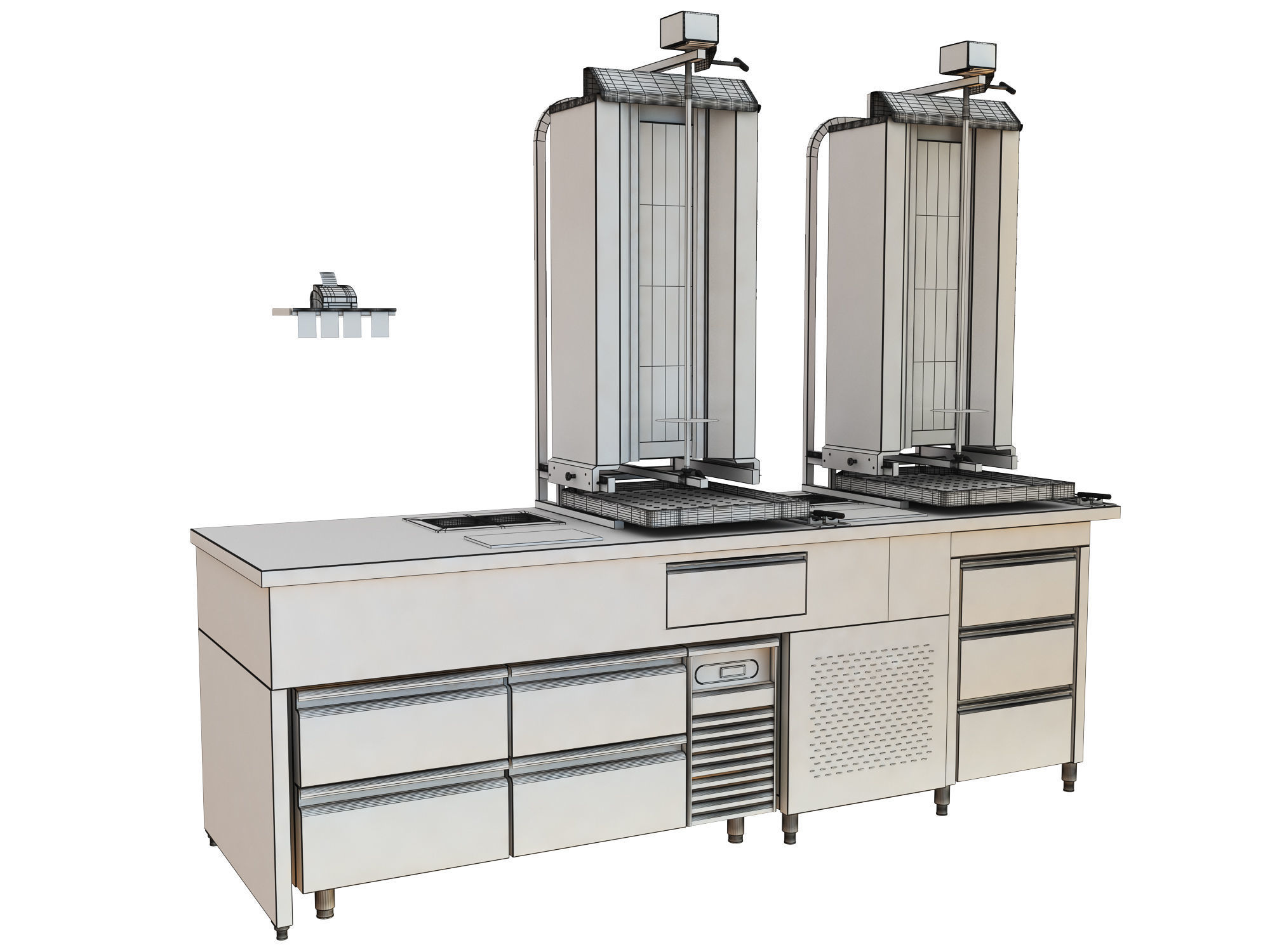 Shawarma Machine 3D model_4