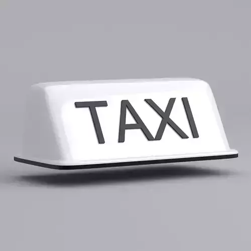 Taxi Rooftop Lamp White