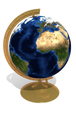 Standing globe toy learn