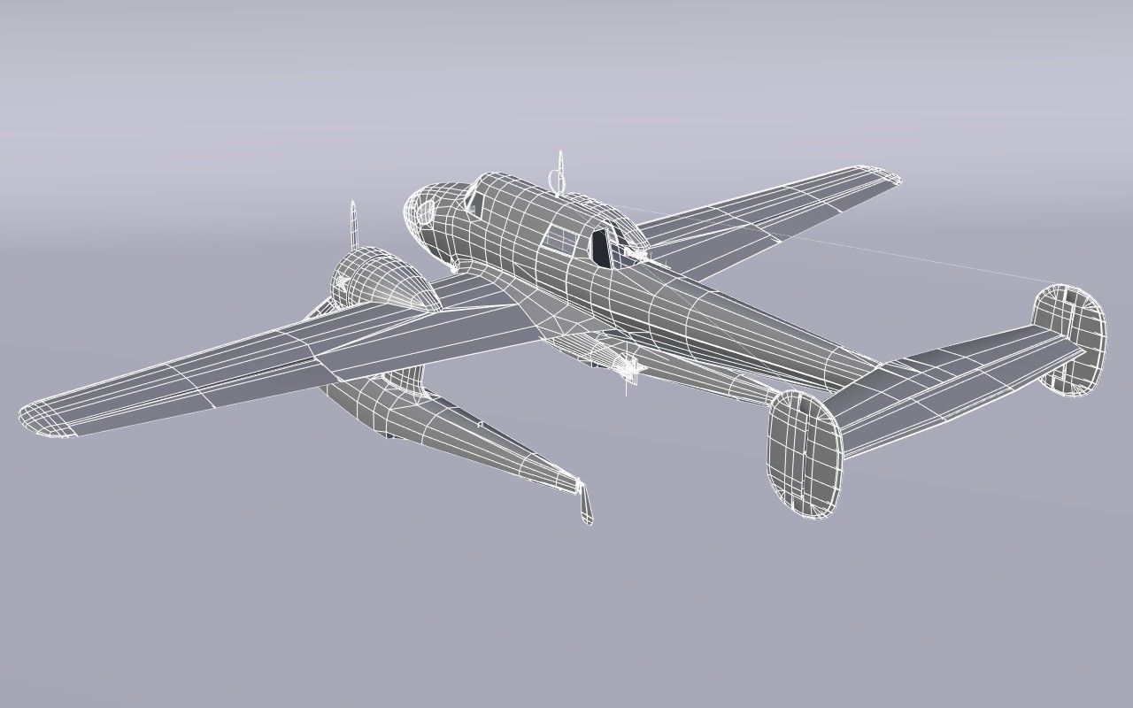 RWD-22 torpedo bomber Low Poly Low-poly 3D model_9