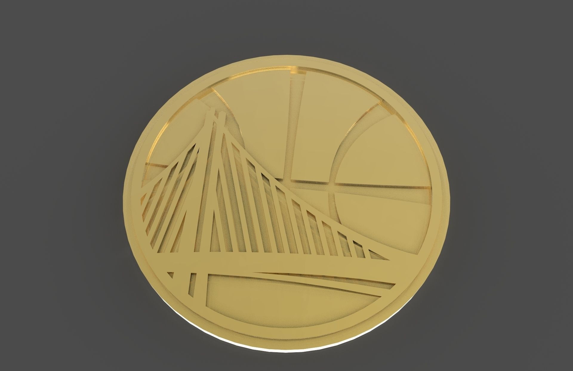 Golden State Warriors logo Free 3D print model_2
