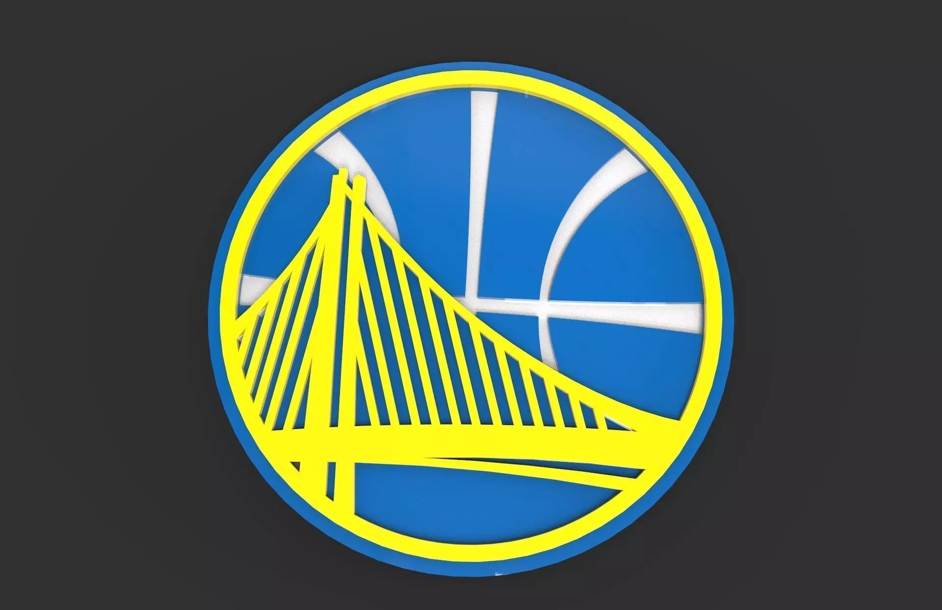 Golden State Warriors logo Free 3D print model_0