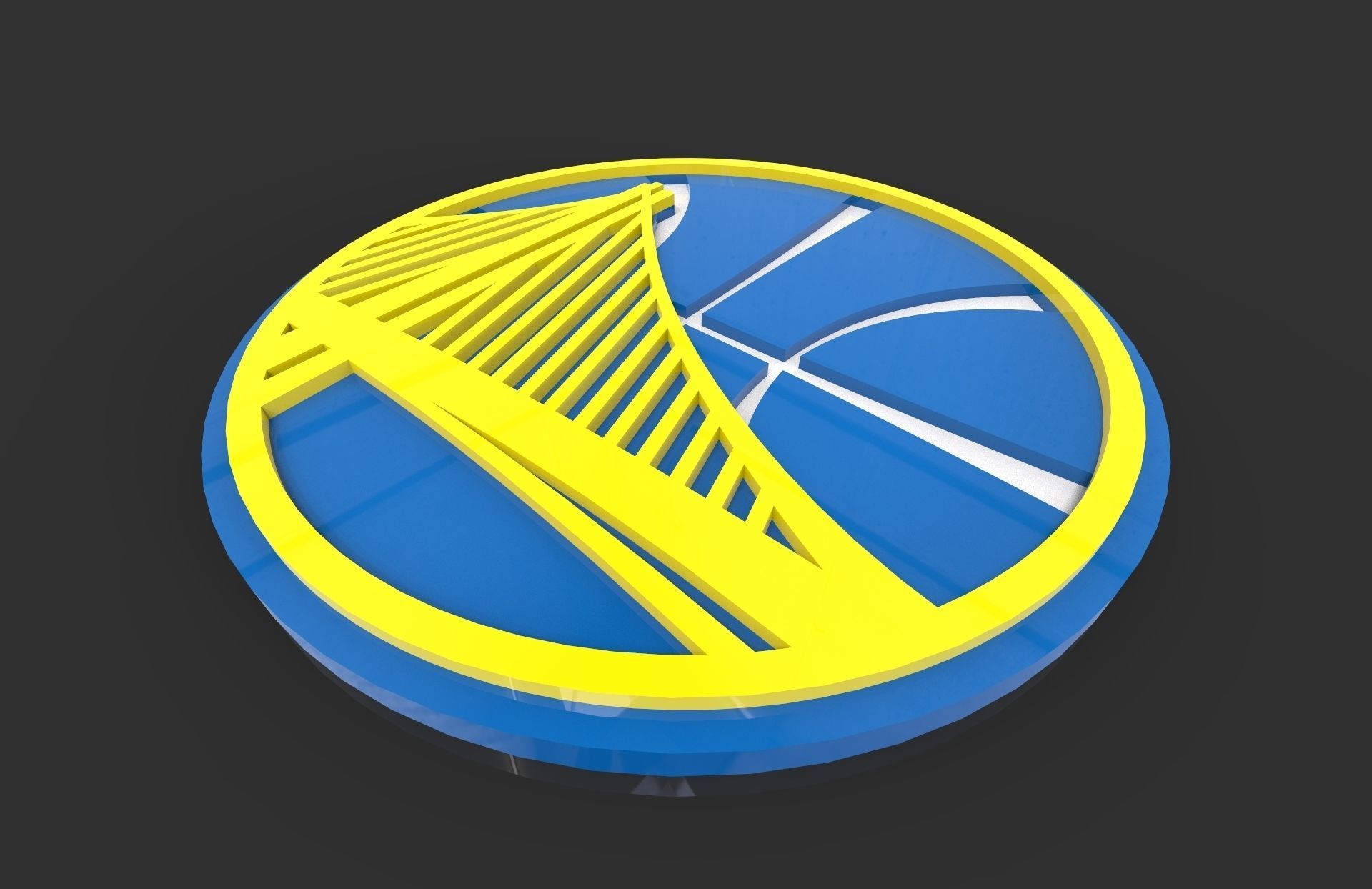 Golden State Warriors logo Free 3D print model_1