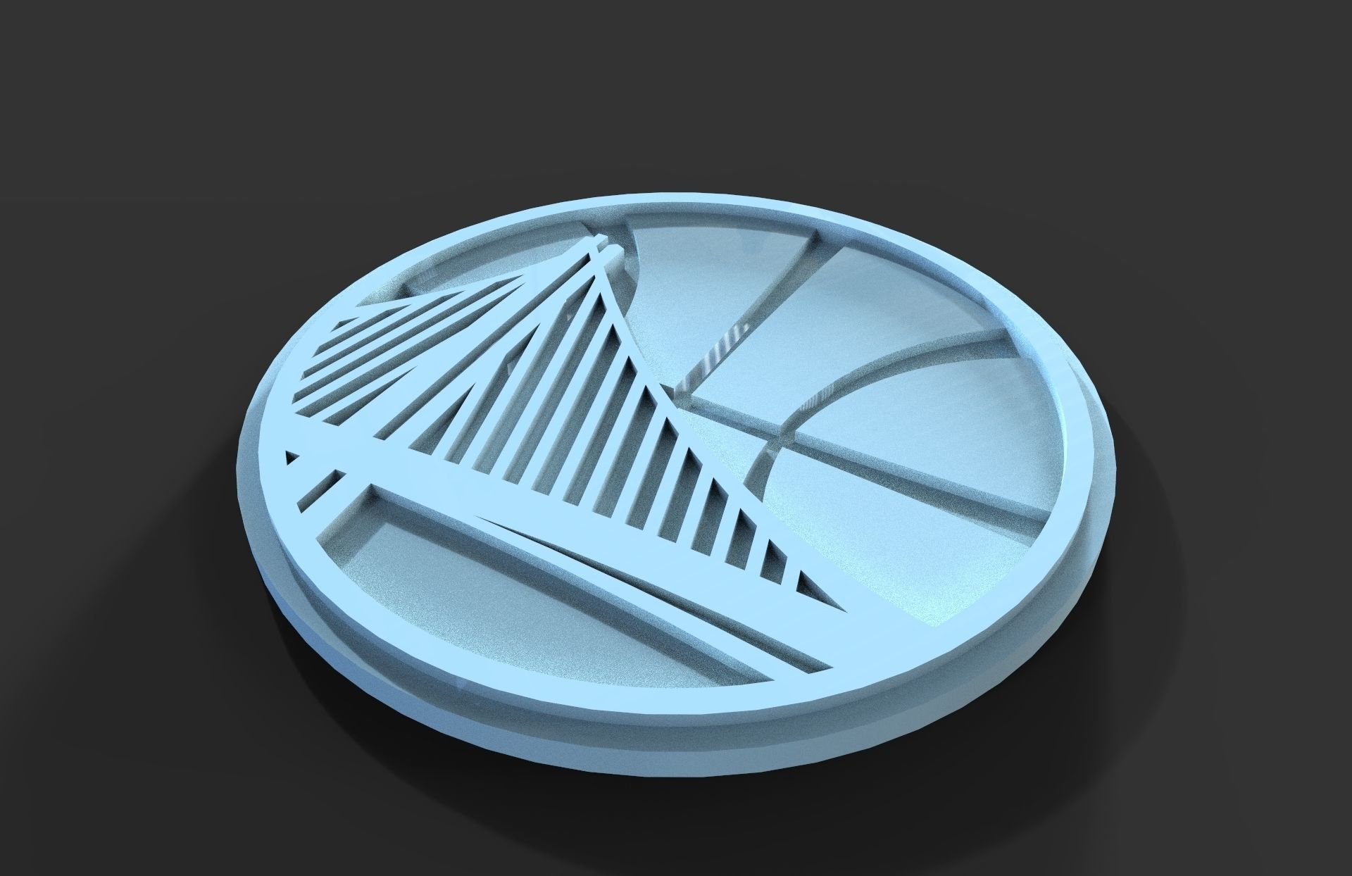 Golden State Warriors logo Free 3D print model_4