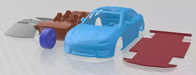 Porsche Panamera Turbo S 2014 Printable Car 3D print model