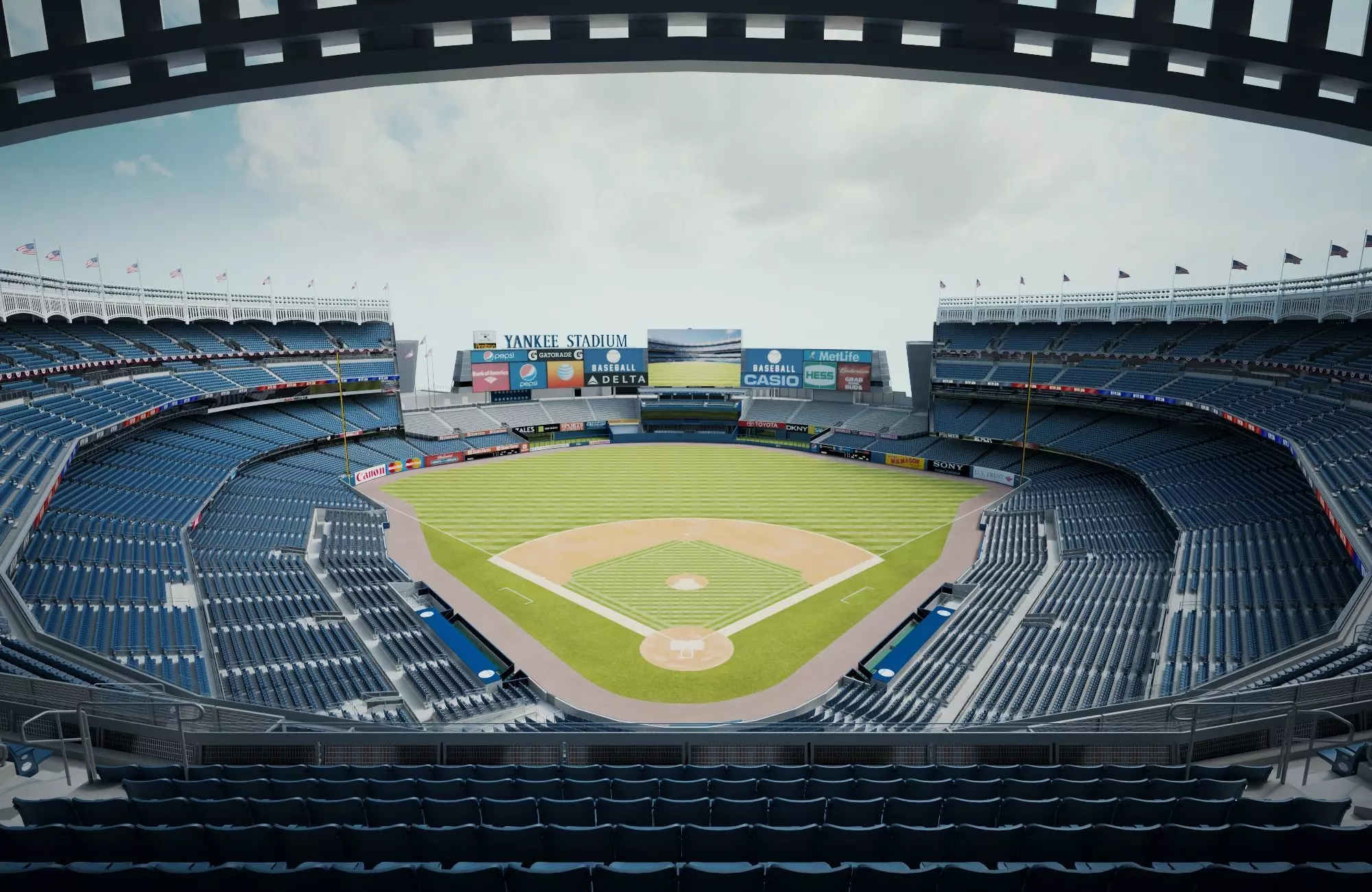 Baseball Stadium Low-poly 3D model