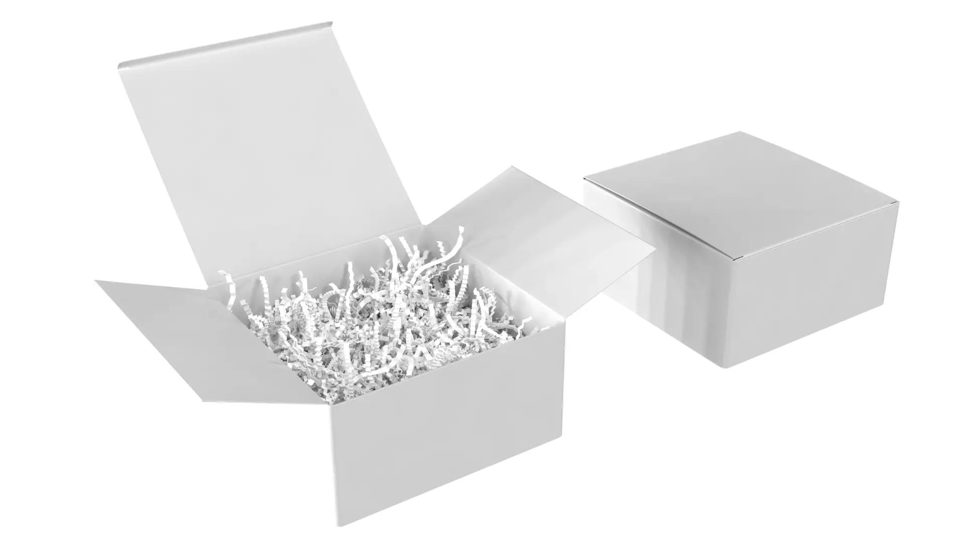 Crinkle Paper Gift Box PBR 3D model