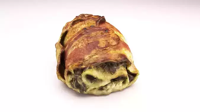 Bacon over meatloaf PBR Low-poly 3D model 7