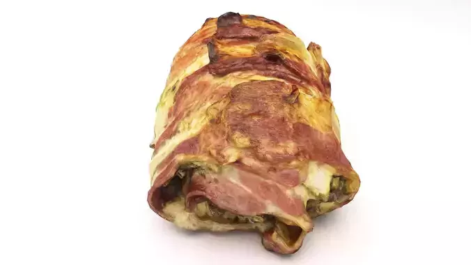 Bacon over meatloaf PBR Low-poly 3D model 4
