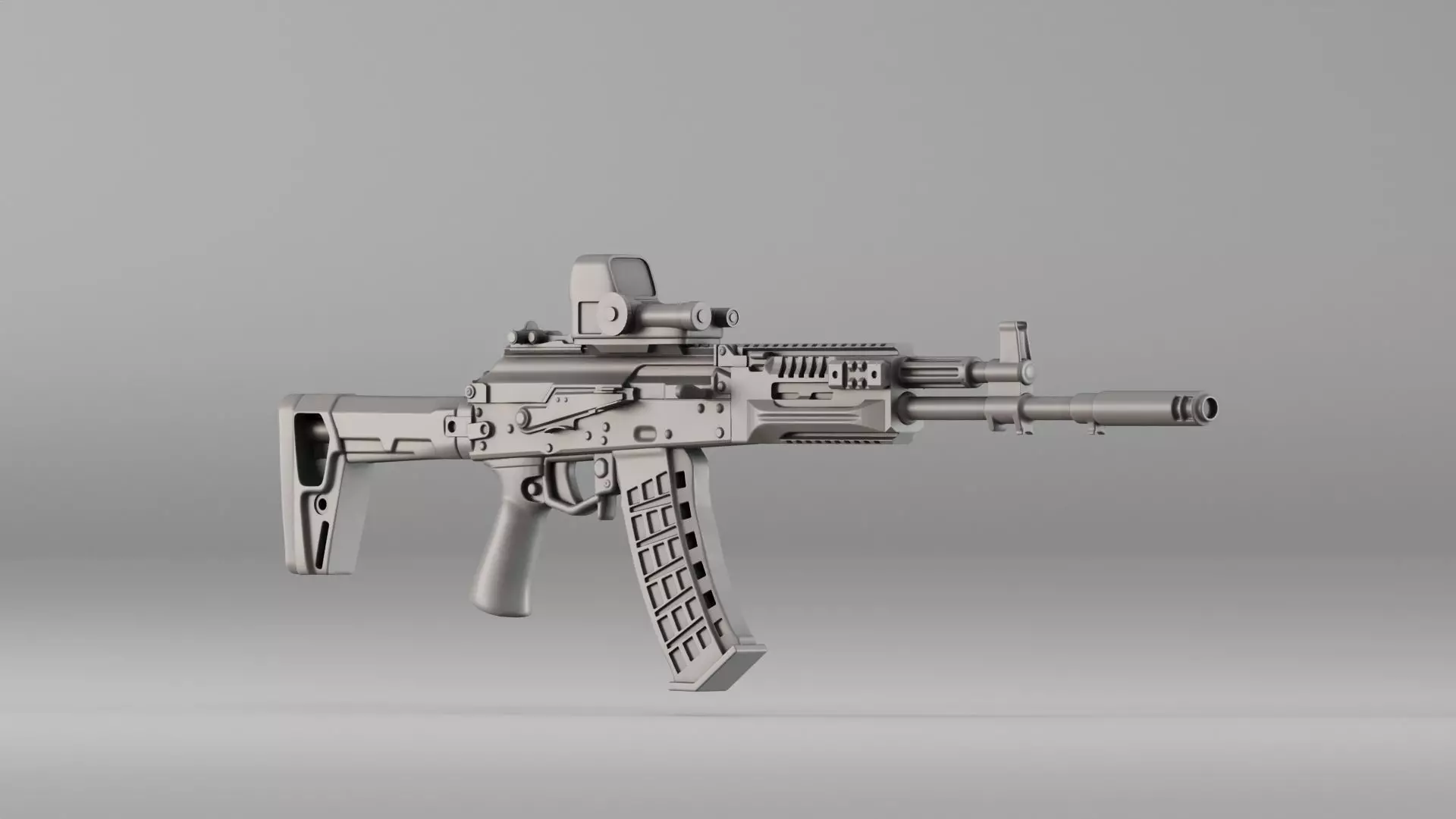 S00097 Modern Tactical Assault Rifle Realistic Prop 3D print model