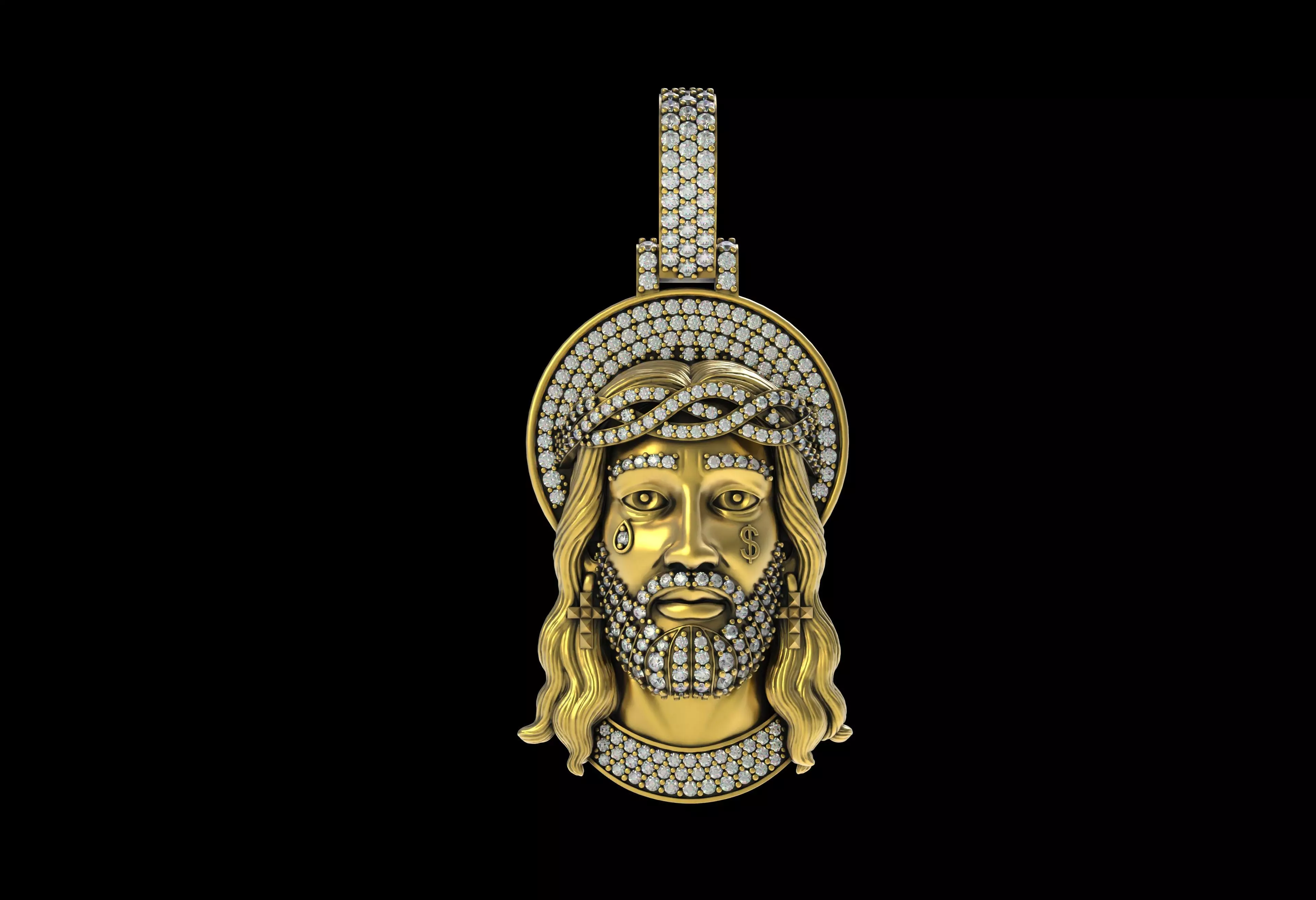 00055 Jesus Hip Hop Pendant 3D print model