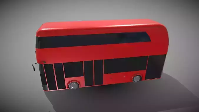 Double-Decker Bus Low-poly 3D model 6