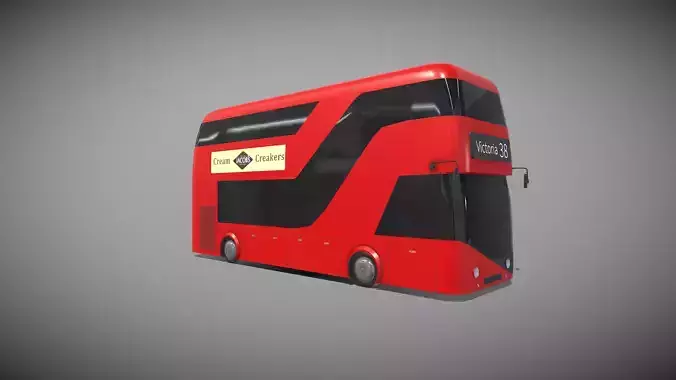 Double-Decker Bus Low-poly 3D model