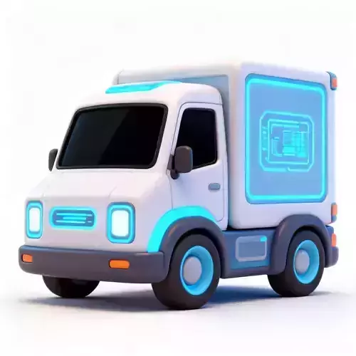Futuristic Stylized Delivery Vehicle 3D Model