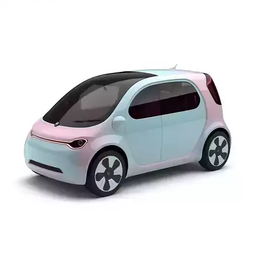 Futuristic Family Car Pastel Edition