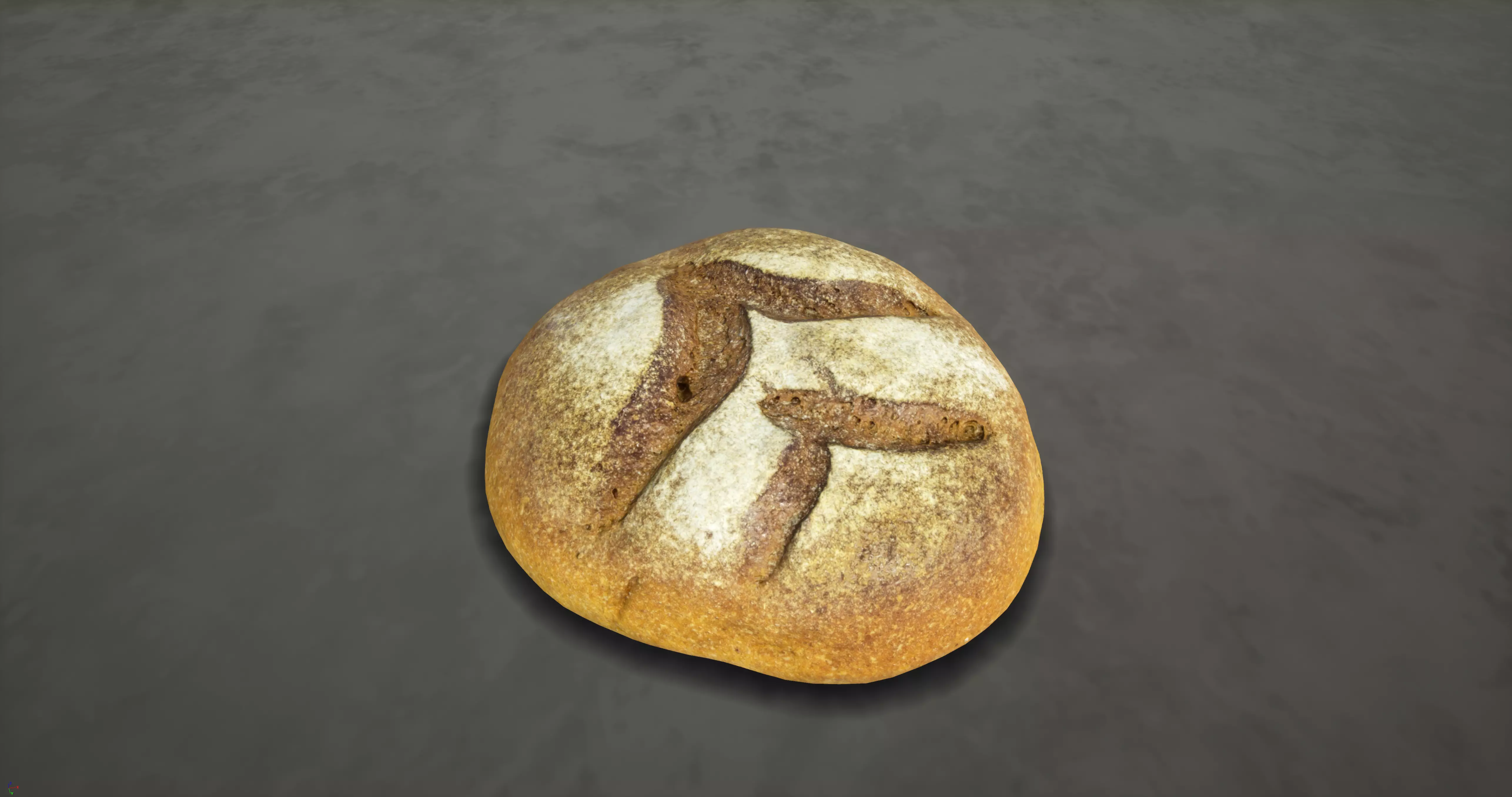 S00003 Rustic Artisan Bread Loaf Low-poly 3D model