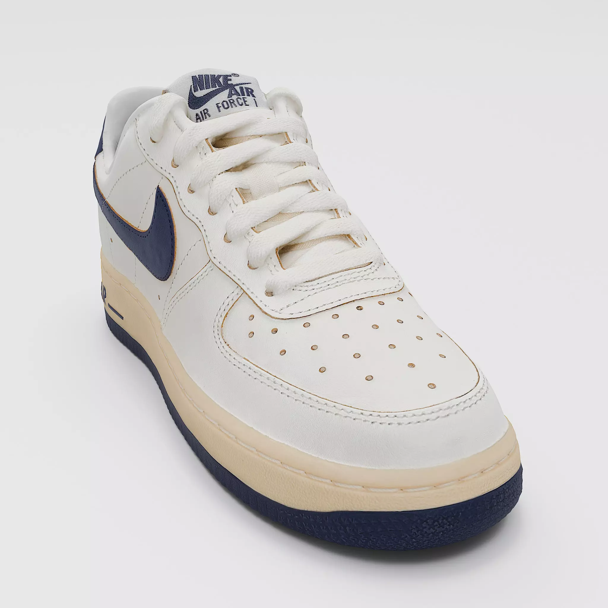 NIKE Air Force 1 White Navy Blue 3D model