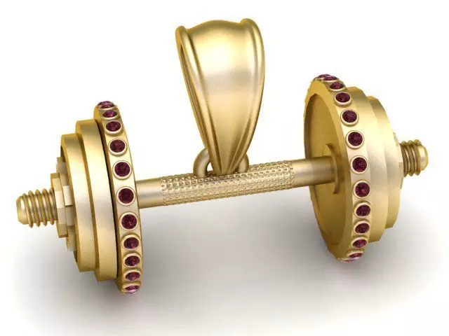 Royal Power Dumbbell Pendant 3D print model