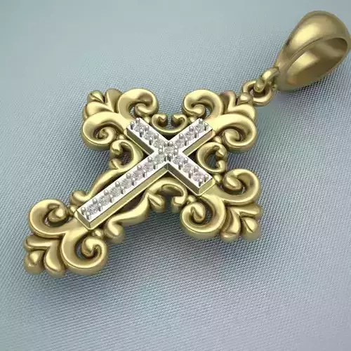 Cross ornate pendant