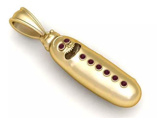 Playful Pickle Pendant 3D print model
