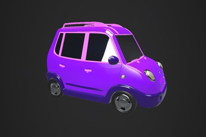Cartoon car 3D model 3