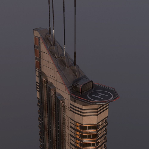 Sci-Fi Building 3 Low-poly 3D model
