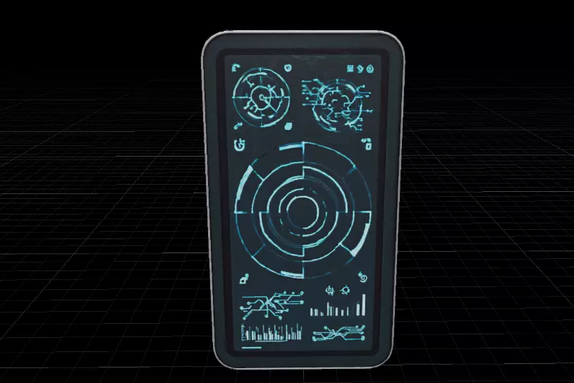 Futuristic Smart Home Control Panel Tech Wall Prop 3D Model Low-poly 3D model