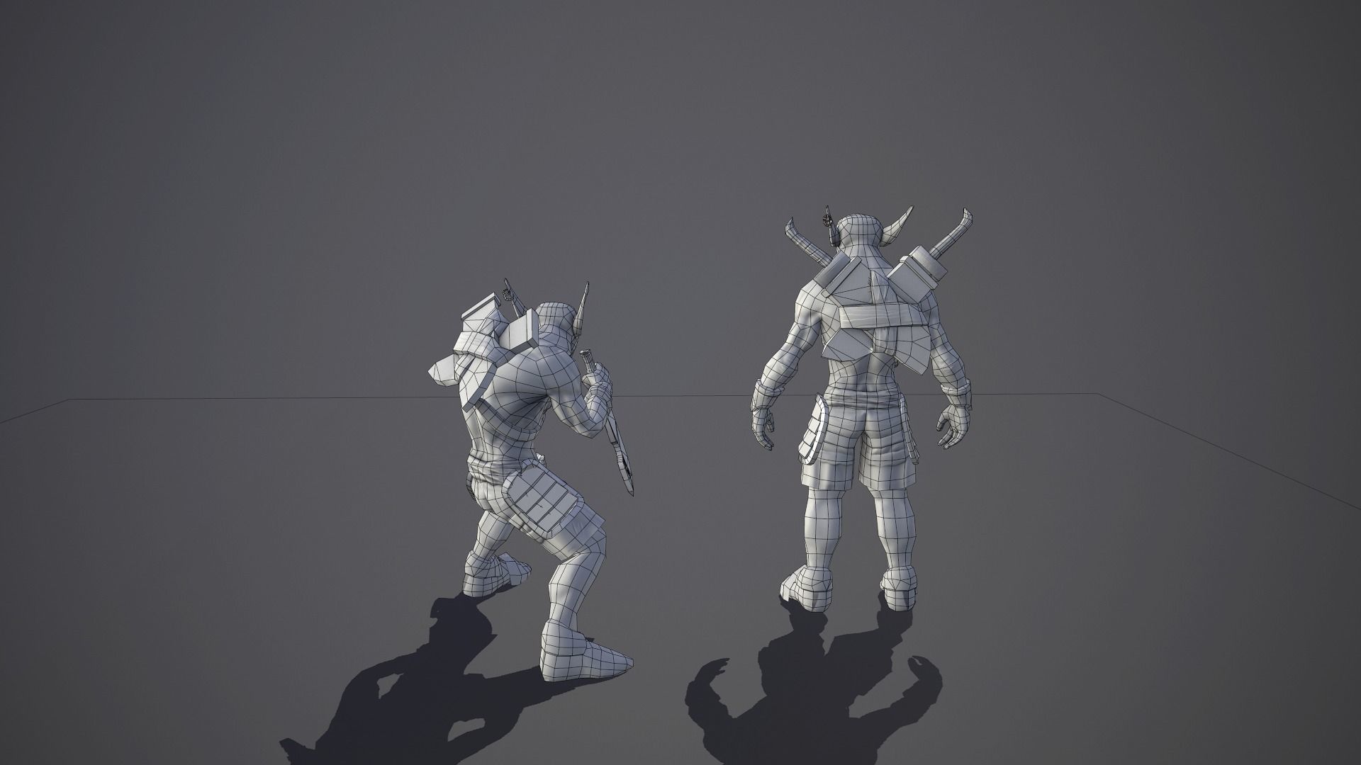 Goblin with daggers Low-poly 3D model_10