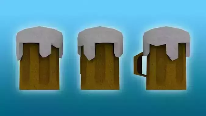 Free Beer-Lowpoly model Free low-poly 3D model