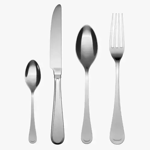 Cutlery set of forks and spoons