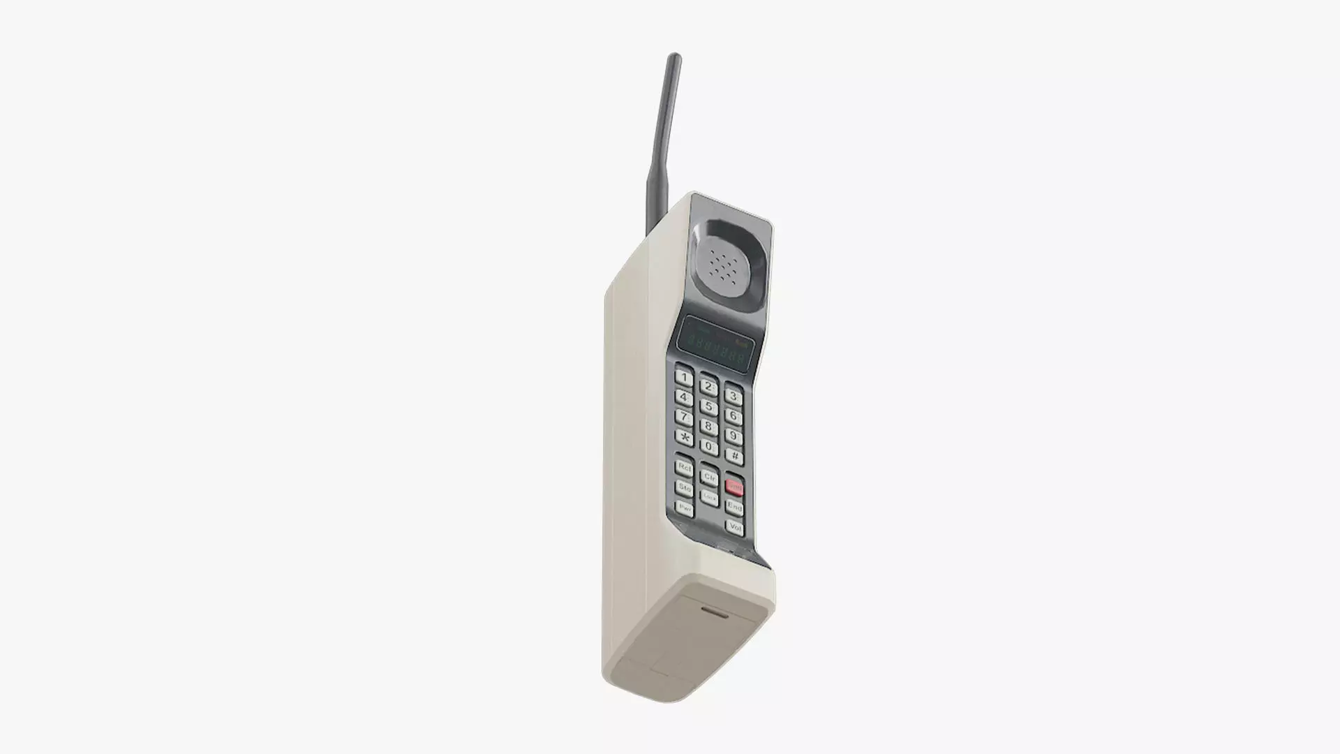 Brick Phone Beige Screen Off Low-poly 3D model