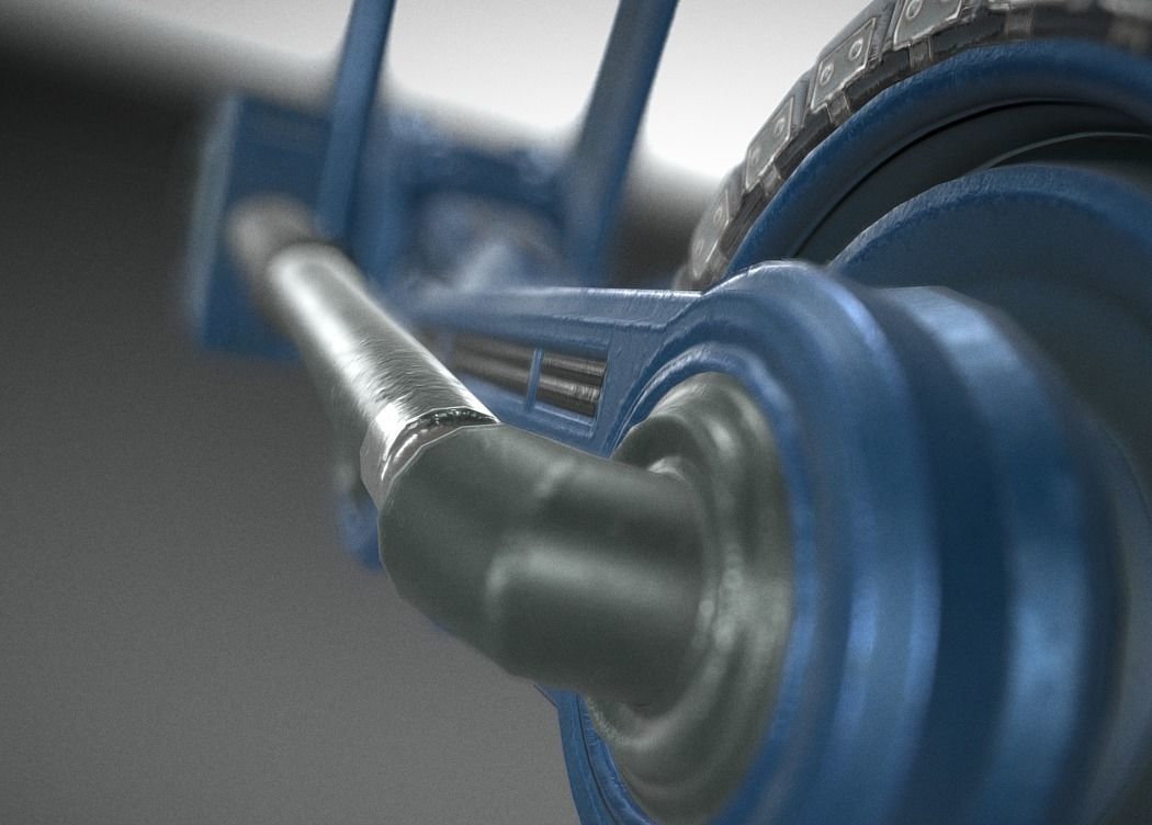 Hydraulic Suspension with Tires Blue Version Rigged and Animated Low-poly 3D model_6