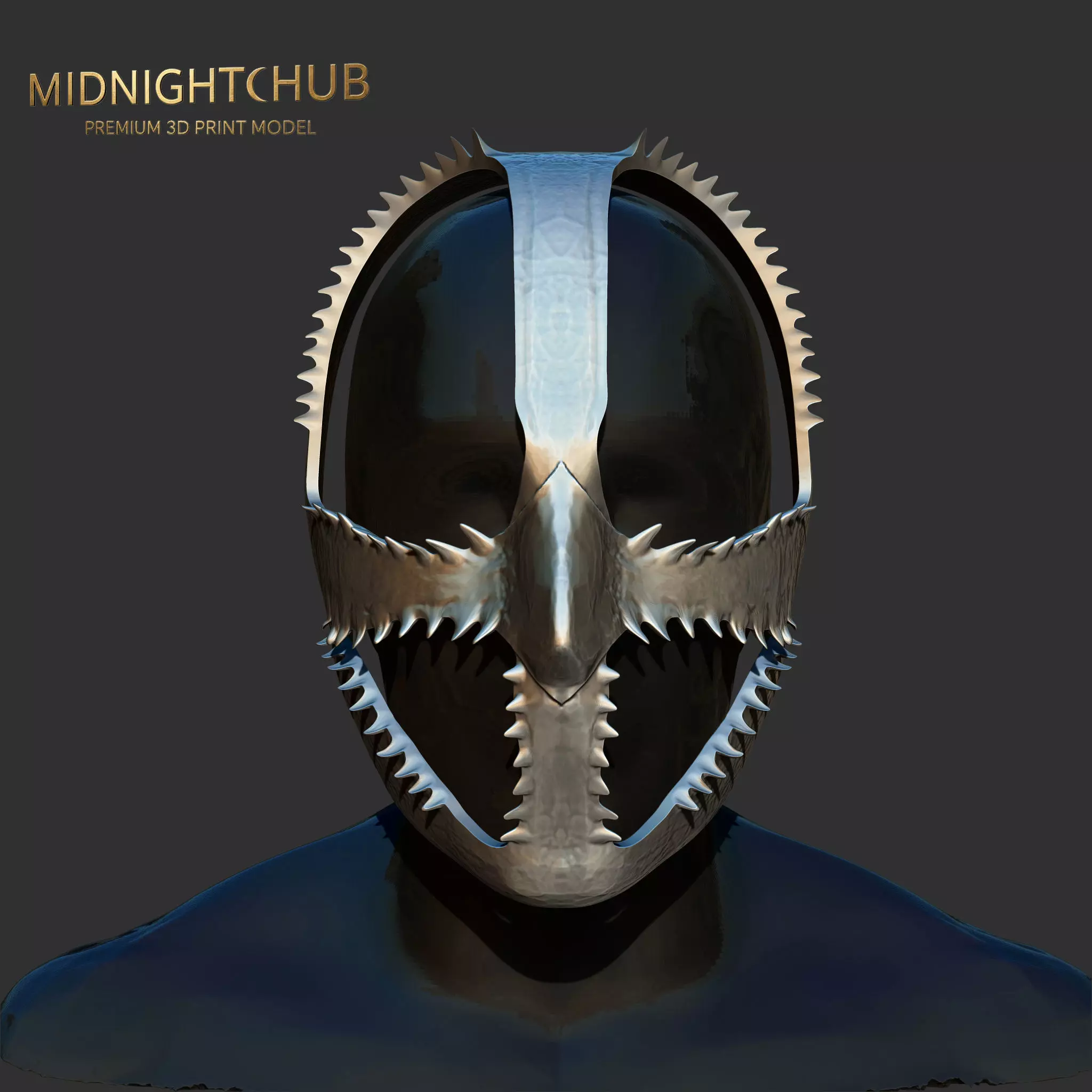 Stylized Sci Fi Skull Mask 3D Printable Helmet 3D print model