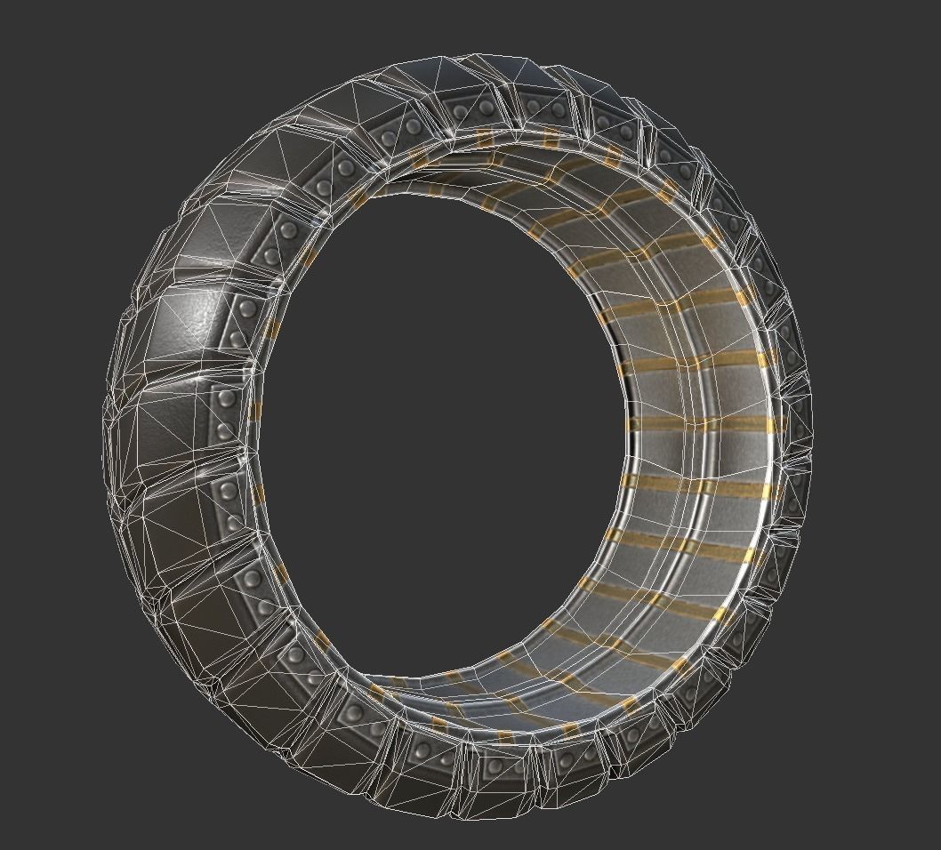 Hydraulic Suspension with Tires Green Version Rig and Animation Low-poly 3D model_15