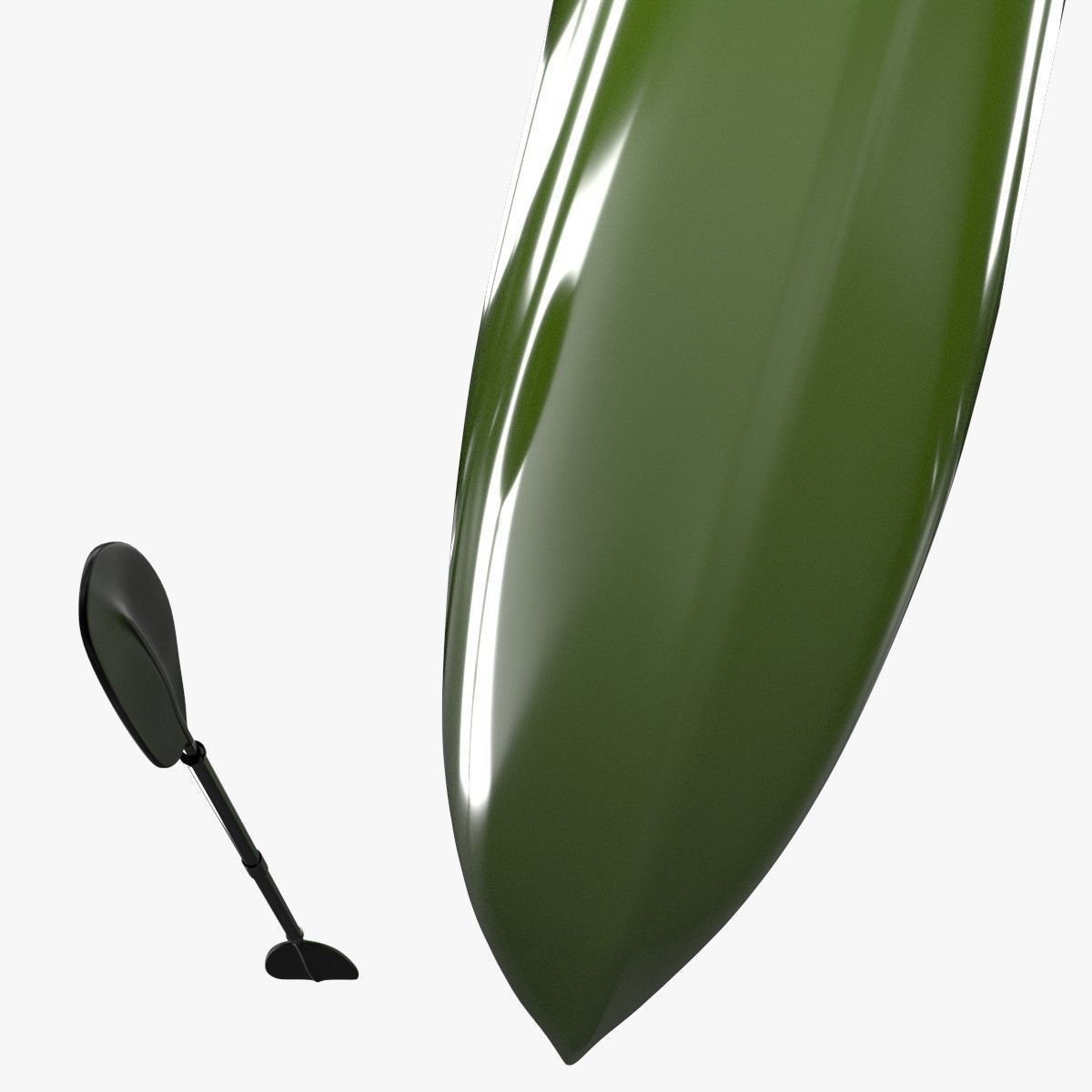 Kayak with paddles 3D model_7