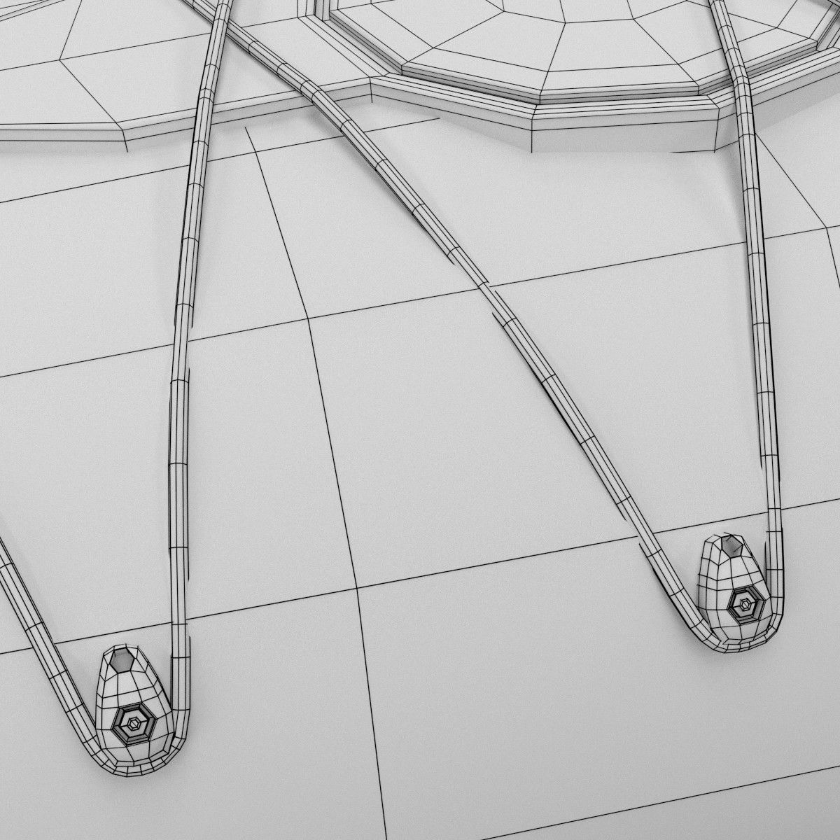 Kayak with paddles 3D model_14