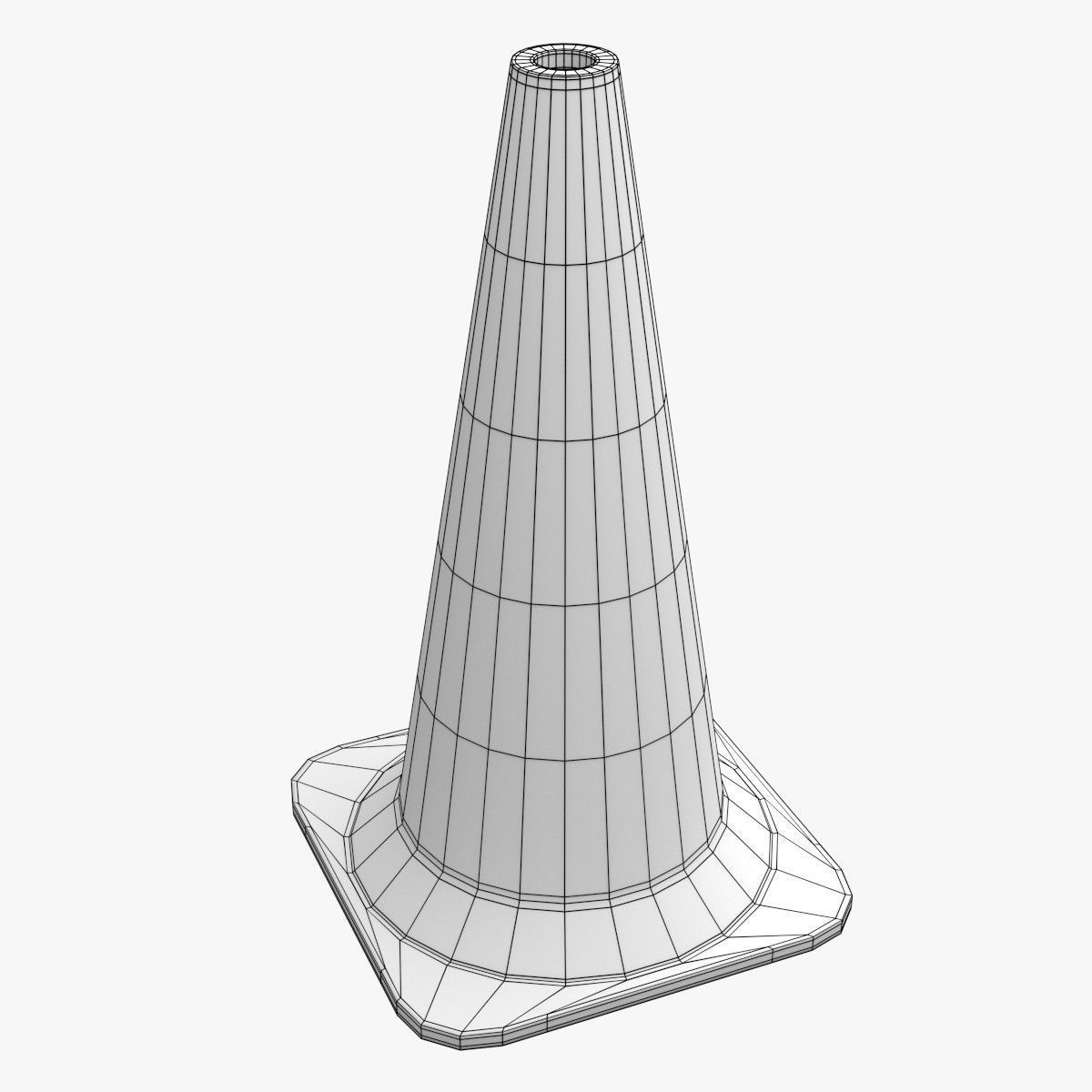 Traffic Cone 3D model_6
